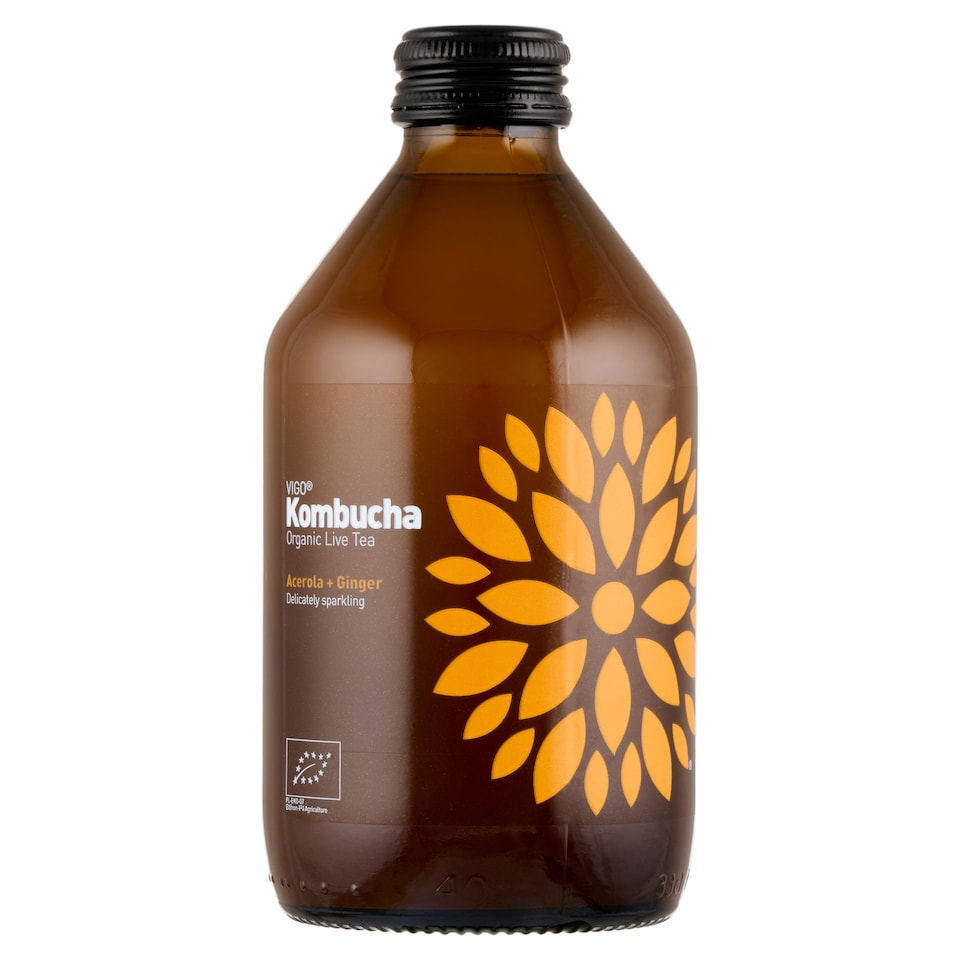 Vigo Kombucha bio acerola-gyömbér élő tea 330 ml