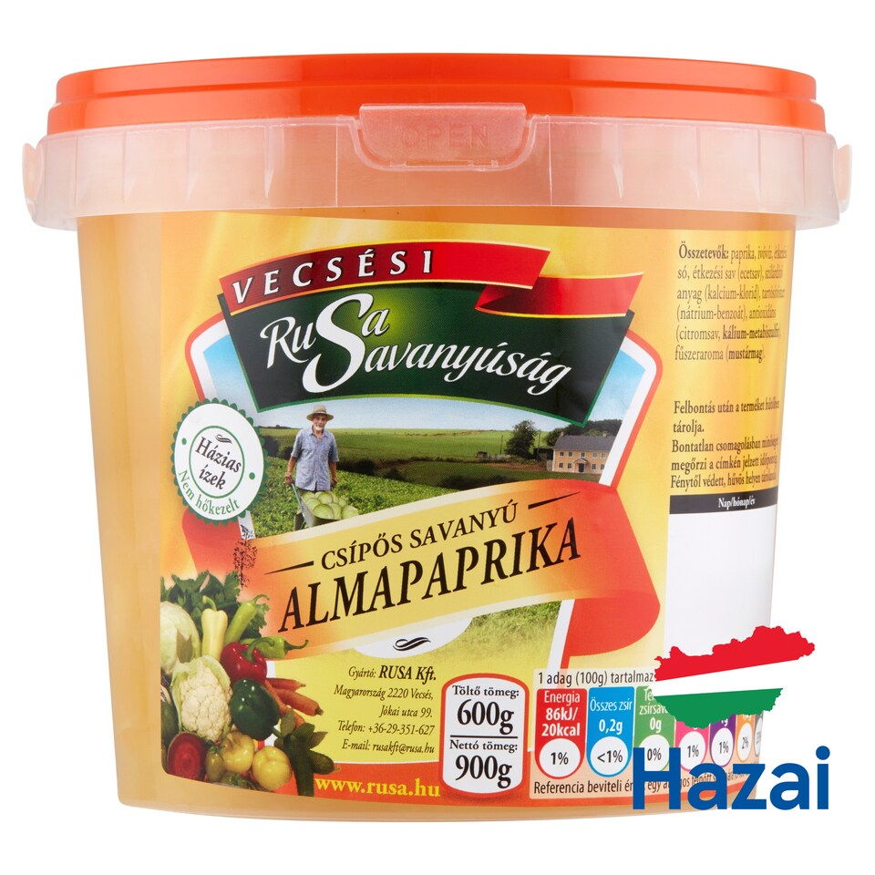 Rusa Savanyúság csípős savanyú almapaprika 900 g