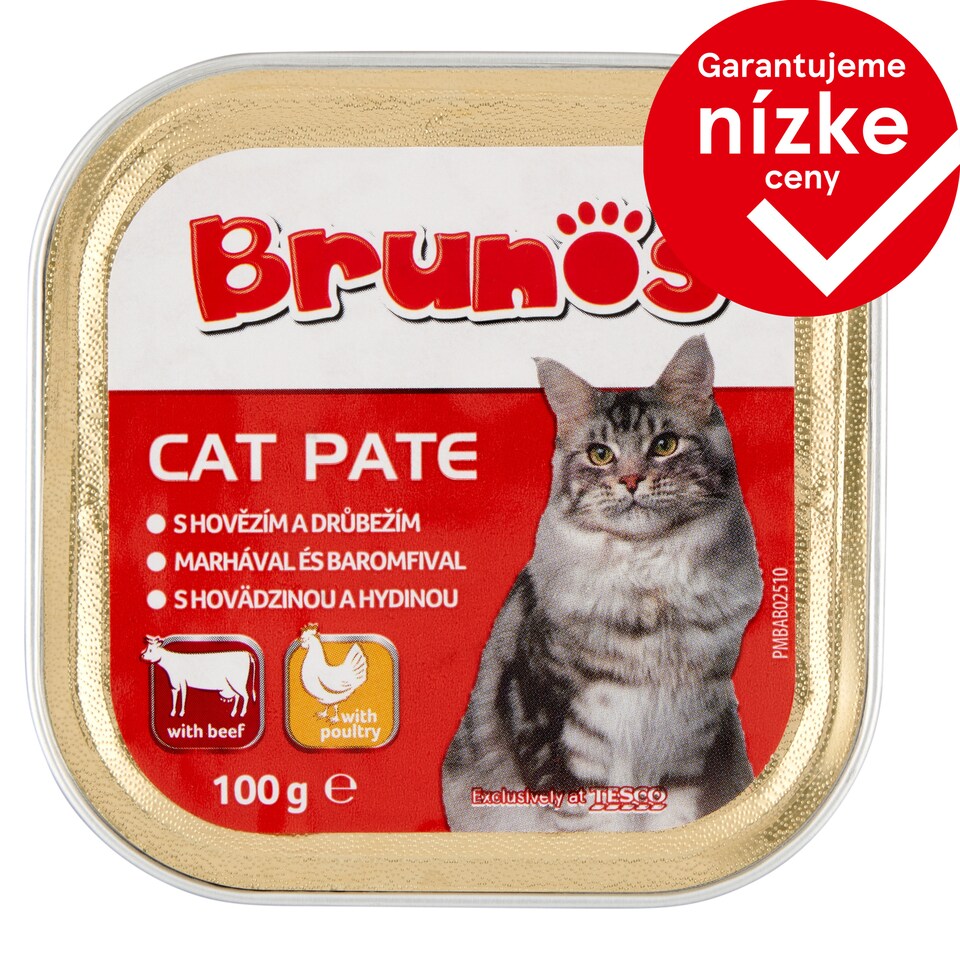 Brunos Cat Pate with Beef and Poultry 100 g