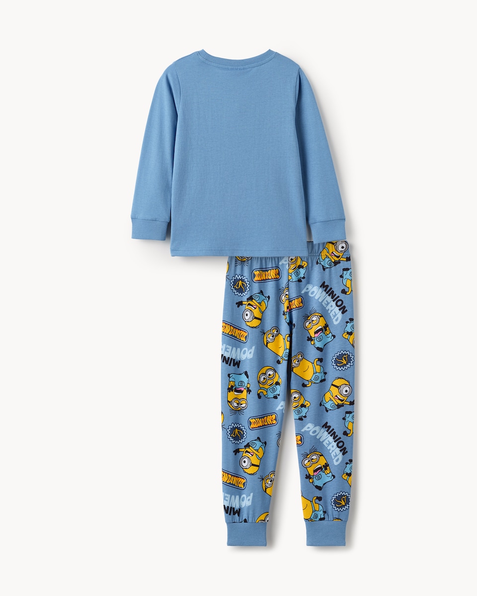 image 1 of Minions Pure Cotton Pyjama Set in Blue