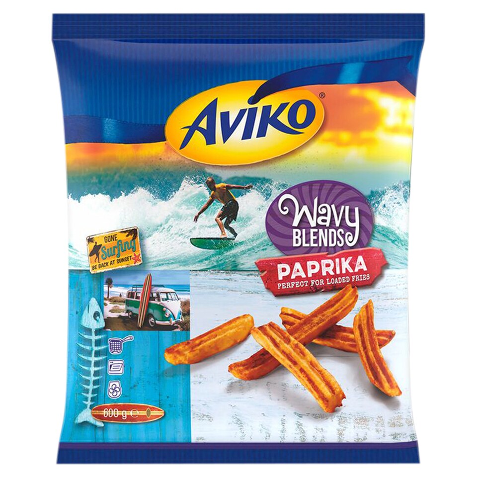 Aviko elősütött és gyorsfagyasztott hullámos burgonyahasábok fűszeres, ropogós bevonattal 600 g