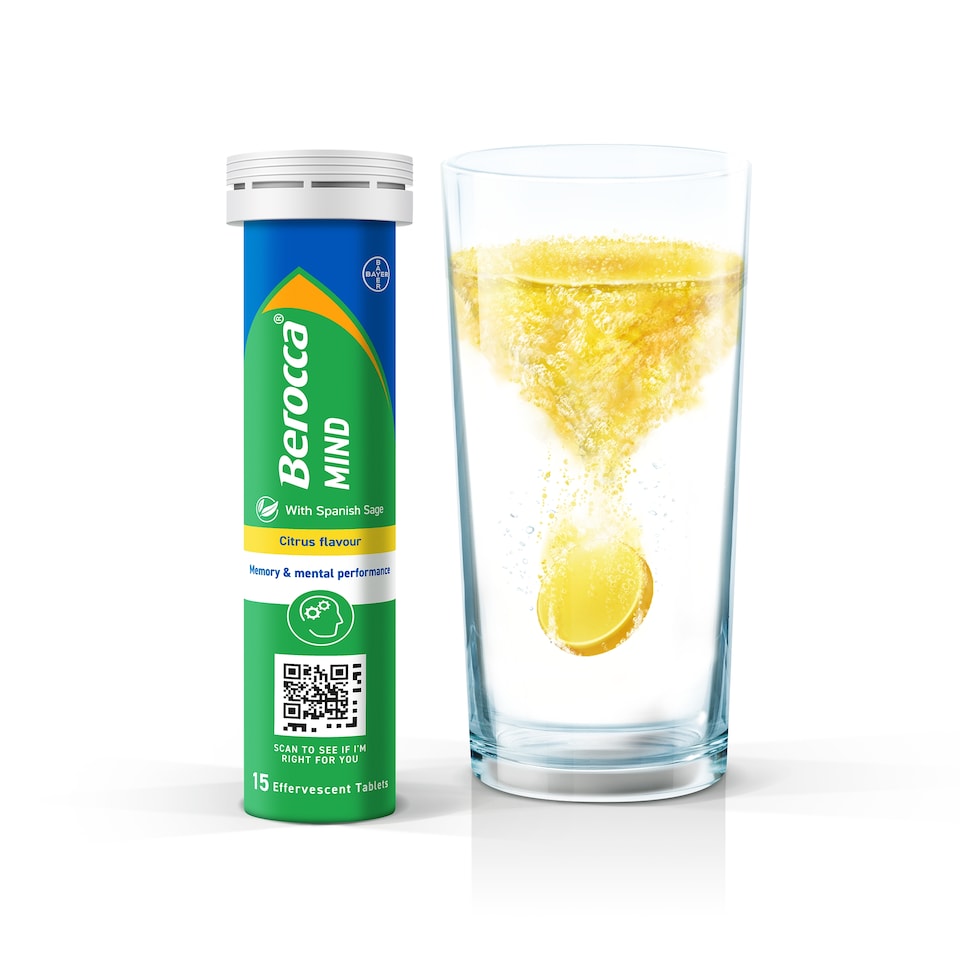 image 1 of Berocca Mind Citrus Effervescent Tablets 15s