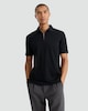 image 2 of F&F Pure Cotton Zip Neck Short Sleeved Polo Shirt in Black