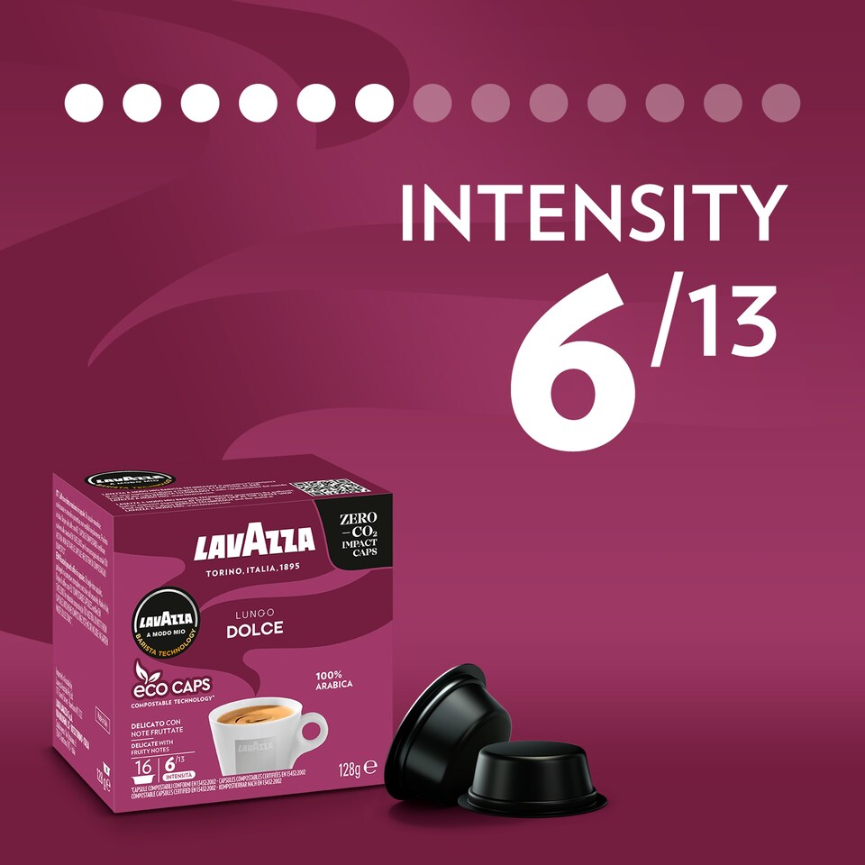 image 1 of Lavazza A Modo Mio Lungo Dolce Coffee 16 Capsules