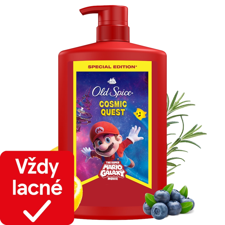 obrázok 1 z Old Spice Super Mario Special Edition 3 V 1 Sprchový Gél A Šampón 1000 ml