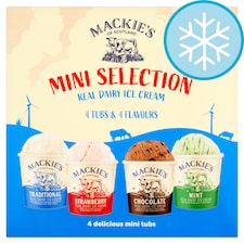 Mackie's Mini Selection Dairy Ice Cream 4X120ml