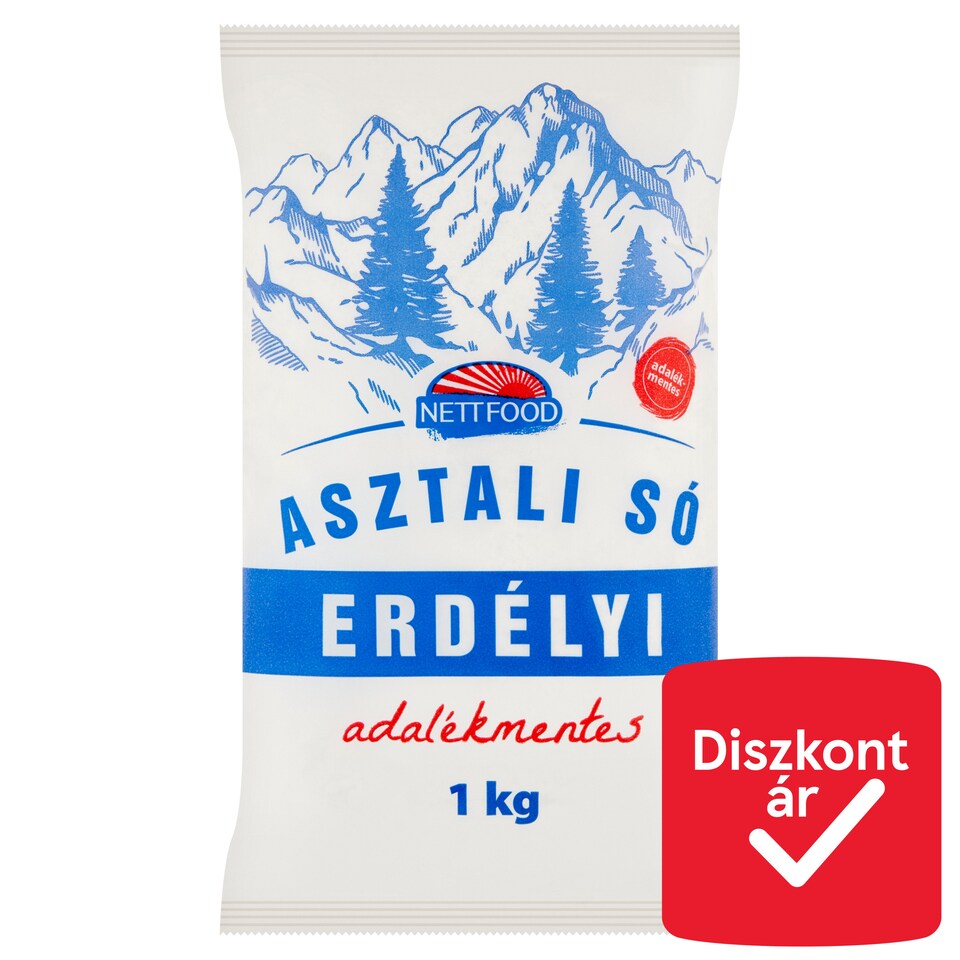Nett Food erdélyi adalékmentes asztali só 1 kg