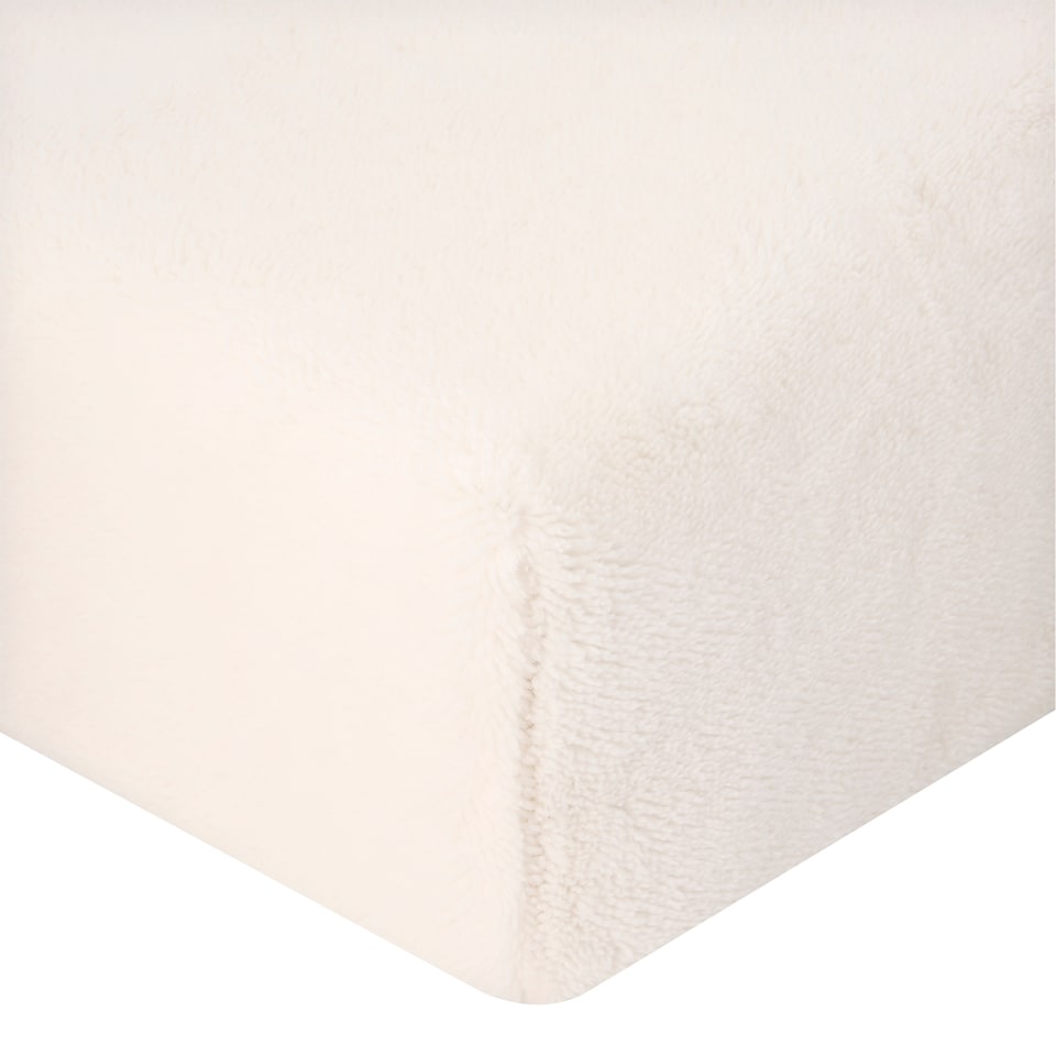 F&F Home Ivory Teddy Fleece Fitted Sheet King
