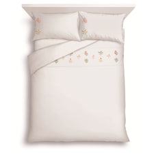 F&F Home Bedding Embroidered Flowers Duvet Set Double