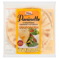 Dina Foods 5 x Sourdough Paninette Flat Bread