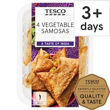 Tesco Vegetable Samosas 4 Pack 216g