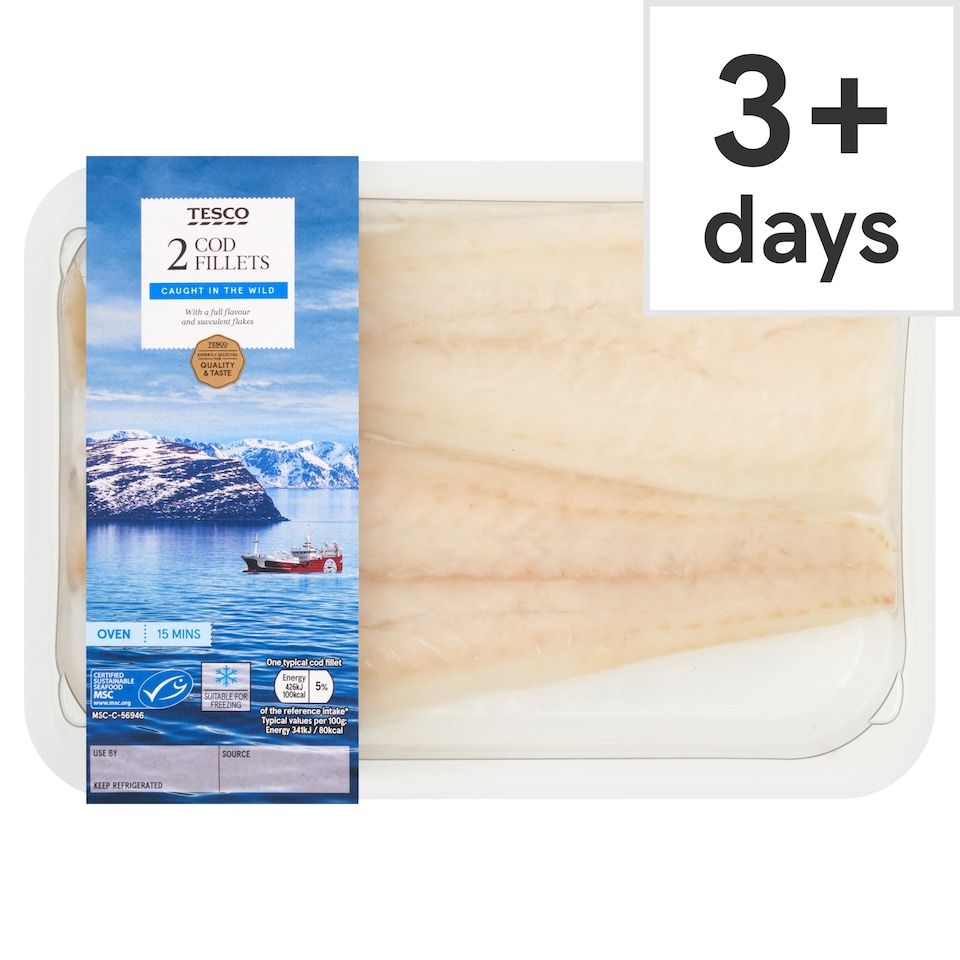 Tesco Cod Fillet 250G