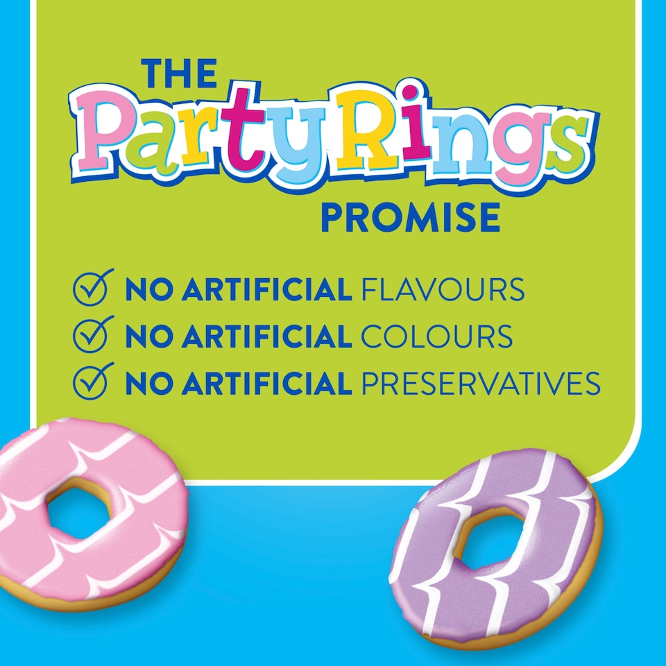 image 1 of Fox's Party Rings Mini Biscuits Multipack, 6 x 21g