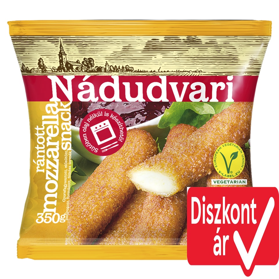 Nádudvari gyorsfagyasztott rántott mozzarella snack 350 g