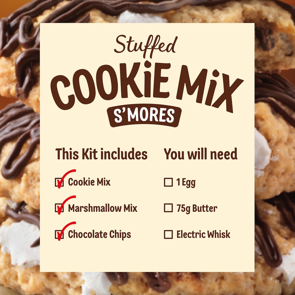 image 1 of Dr. Oetker Smores Stuffed Cookie Mix 340g