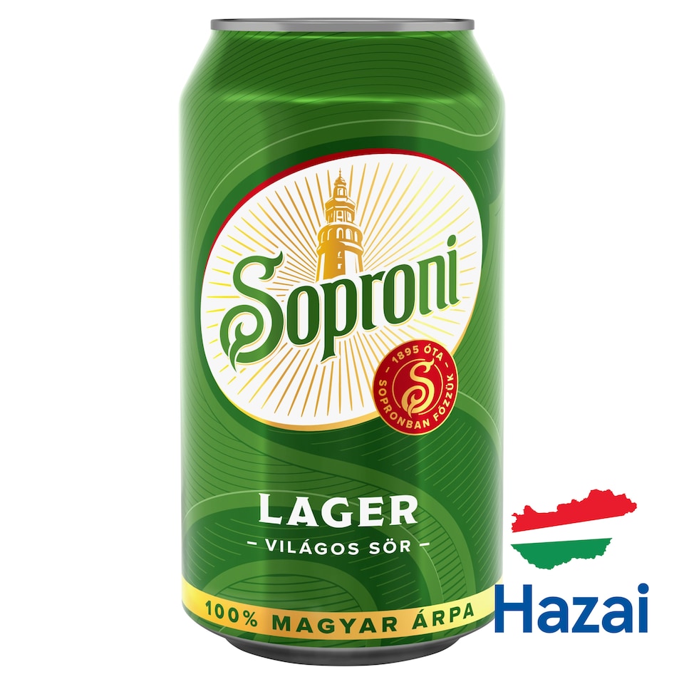 Soproni Klasszikus világos sör 4,5% 330 ml 