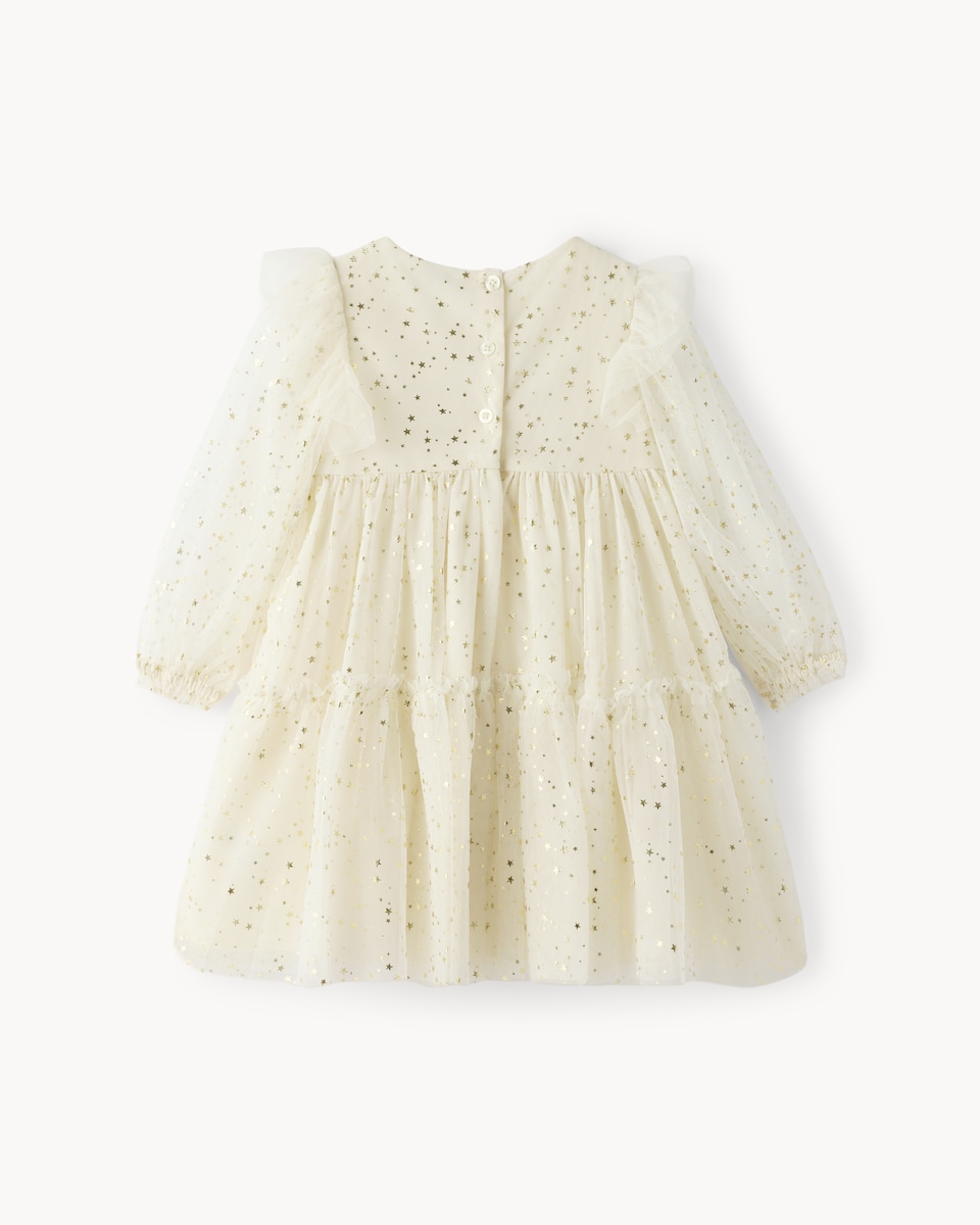 image 1 of F&F Girls Star Diwali Dress in Cream