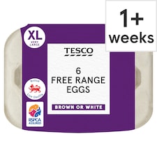 Tesco Free Range Eggs Very Large 6 Pack