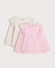 image 4 of F&F Girls 2-Pack Pure Cotton Long Sleeved Ruffle Tops in Multi