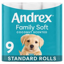 Andrex Coconut Fresh Toilet Roll 9 Rolls