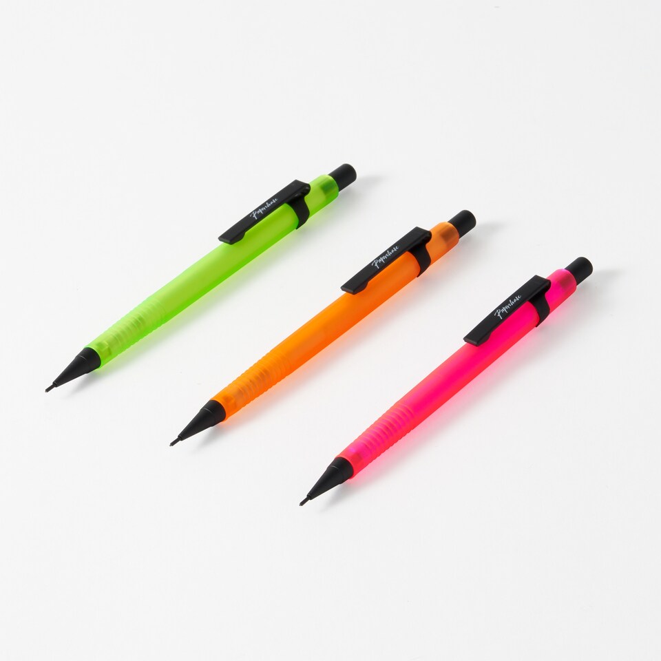 image 1 of Paperchase Neon 3pk Mechanical Pencils