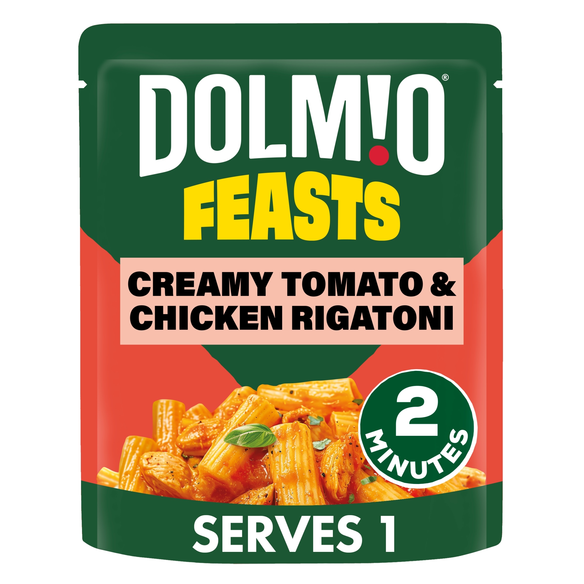 Dolmio Feasts Creamy Tomato and Chicken Rigatoni Pasta Ready Meal 250g
