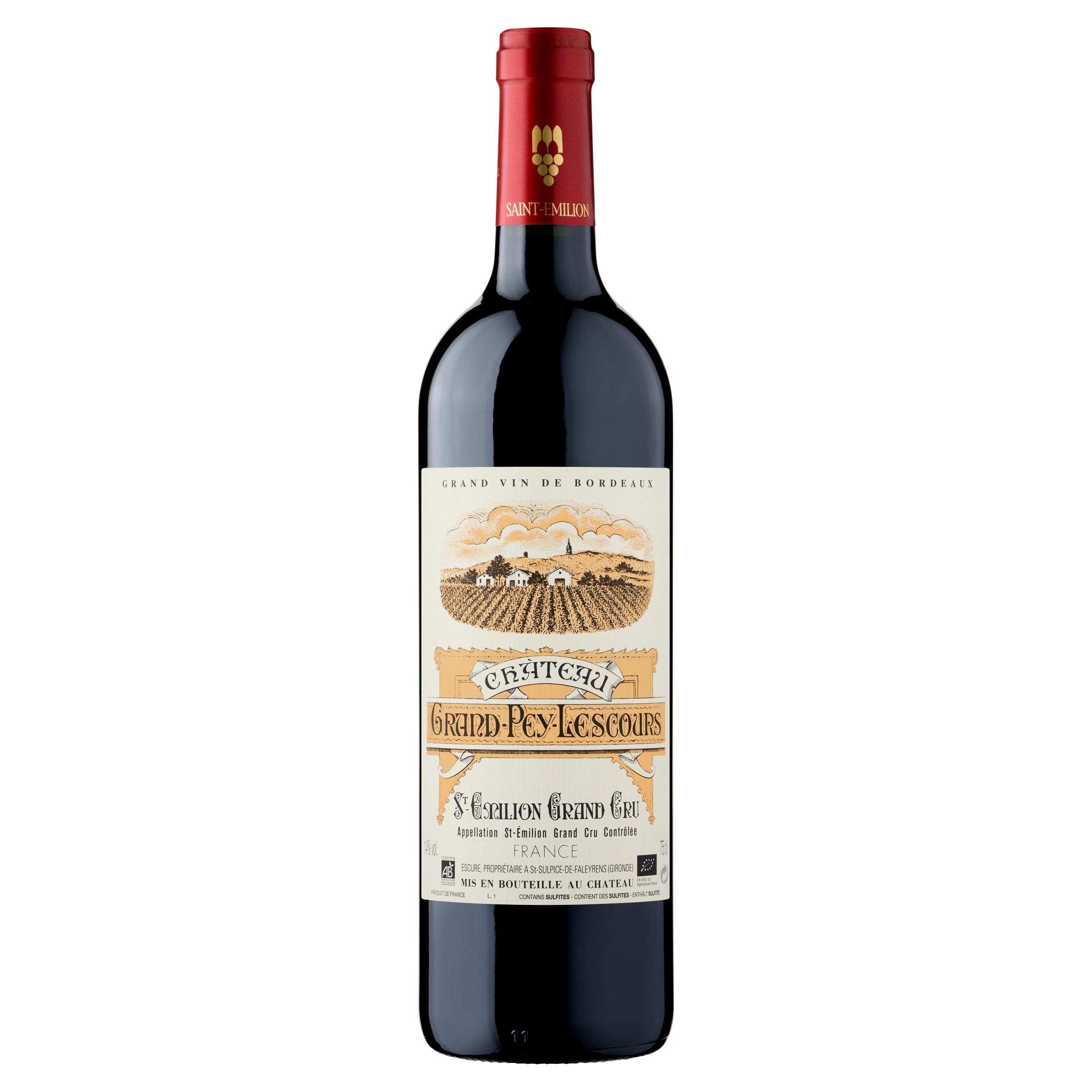CHATEAU GRAND PEY LESCOURS BORDEAUX SAINT EMILION GRAND CRU 75 CL