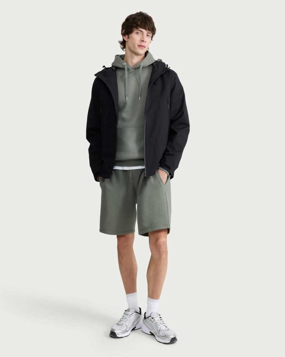 image 1 of F&F Active OUTDOOR Zip Up Shower Resistant Jacket in Black