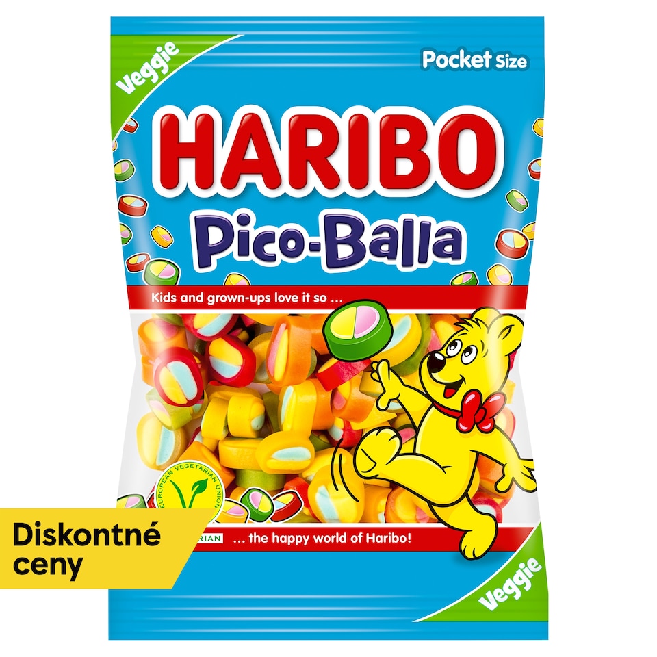 Haribo Pico-Balla želé cukríky s ovocnými príchuťami 80 g