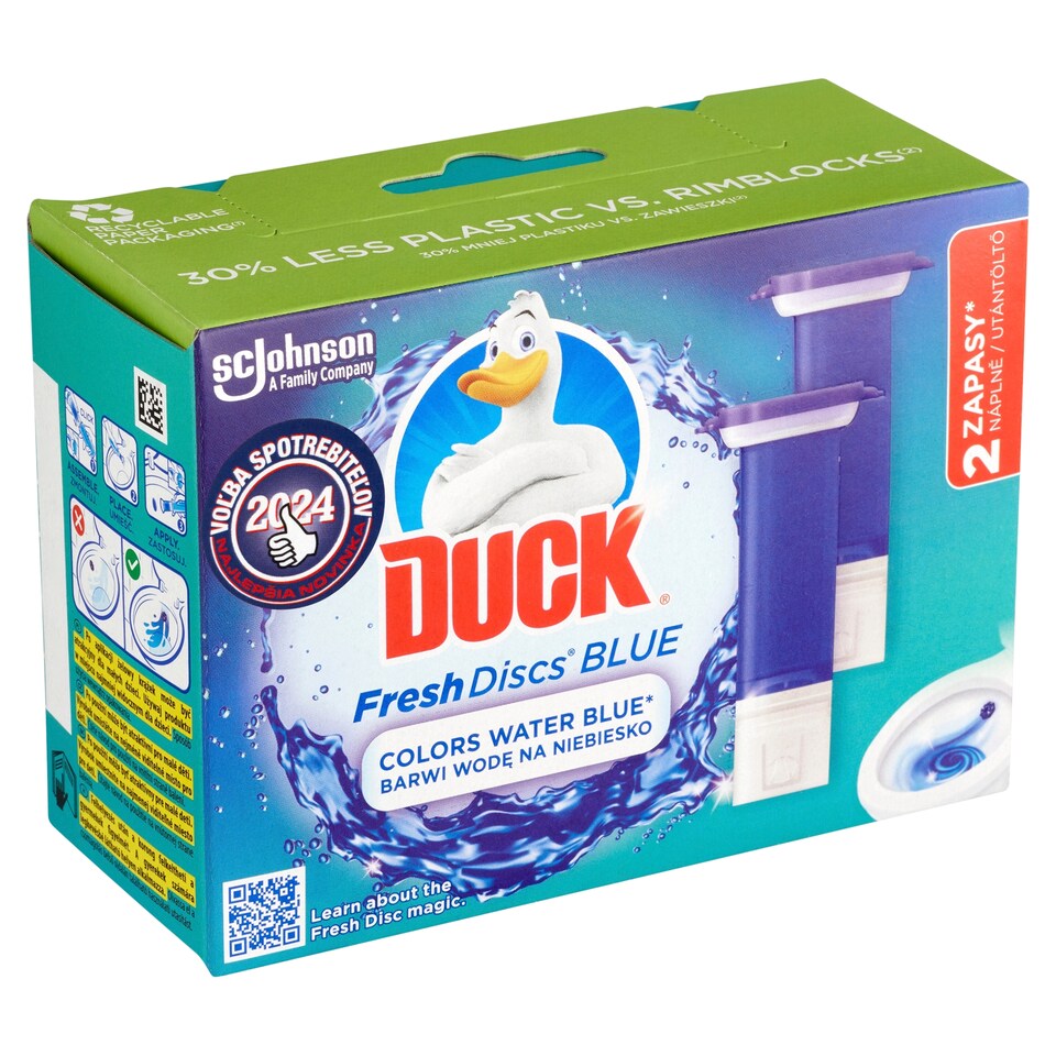 image 1 of Duck Fresh Discs Toilet Cleaner Blue Refill 2 x 36 ml (72 ml)
