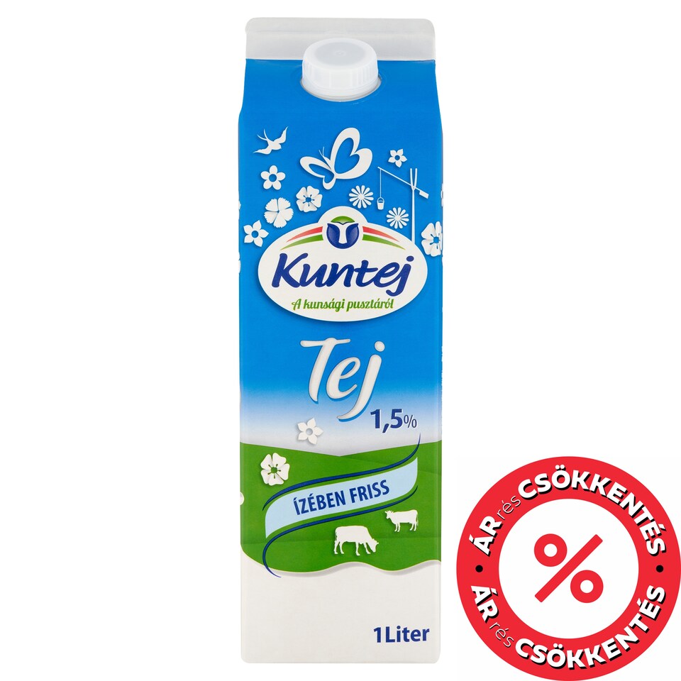 Kuntej ESL zsírszegény tej 1,5% 1 l