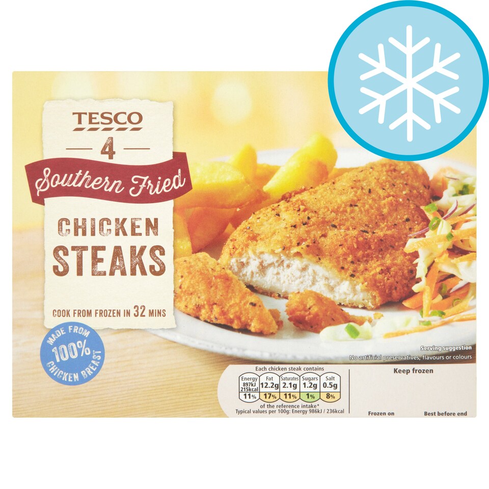 Tesco 4 Southern Fried Chicken 380G