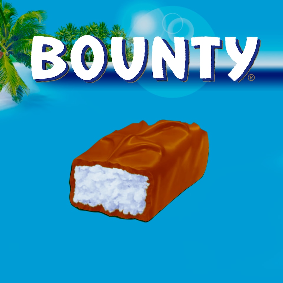 image 1 of Bounty Coconut & Milk Chocolate Duo Bar 57g