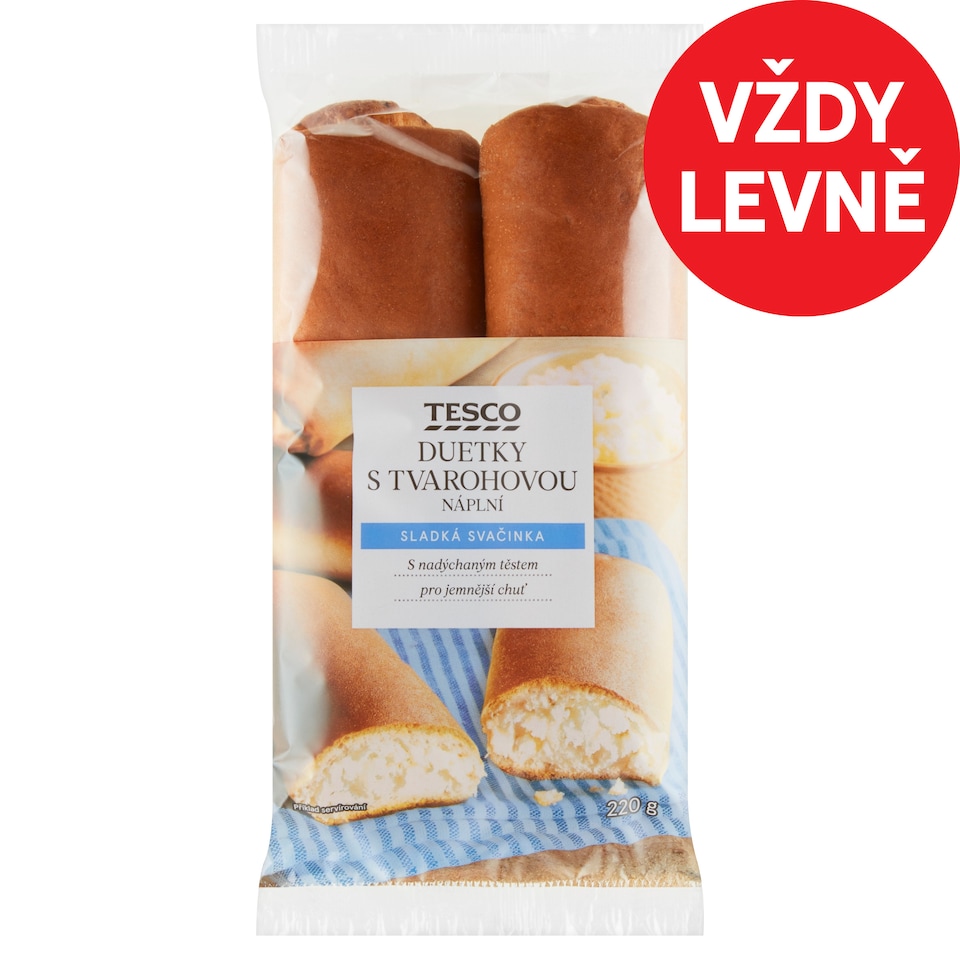 Tesco Duetky s tvarohovou náplní 220g