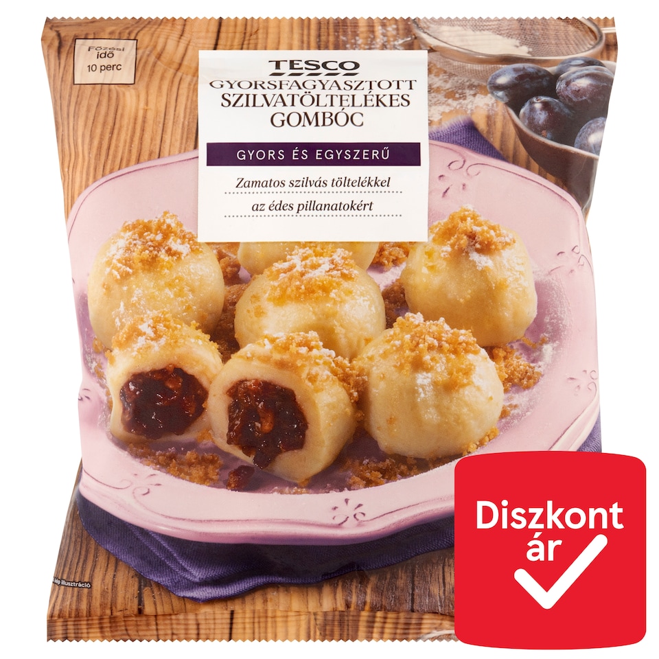 Tesco gyorsfagyasztott szilvatöltelékes gombóc 600 g