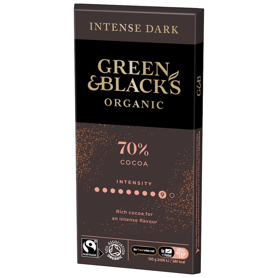 image 1 of Green & Black's Organic 70% Dark Chocolate Bar 90g