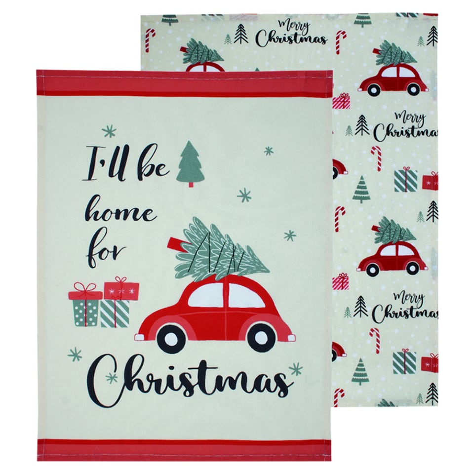 Obrázek 1 pro produkt Tesco Home Car with Tree utěrka 50 x 70 cm 2 ks