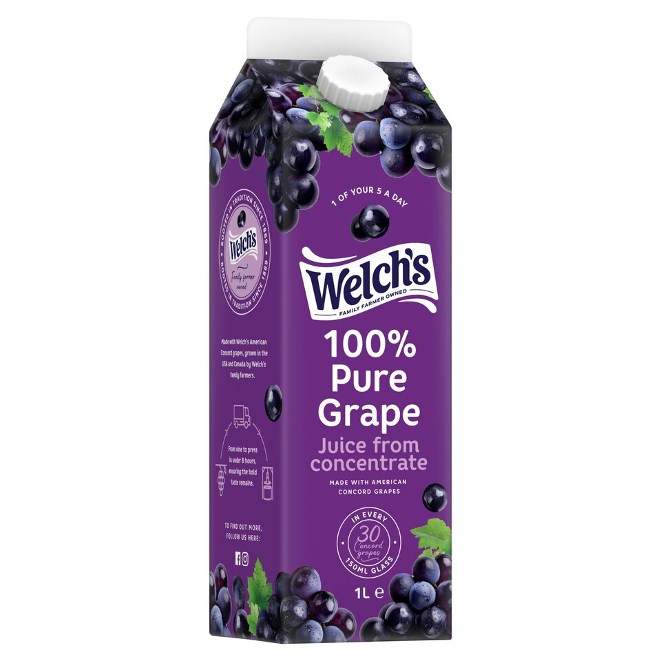 Welch's 100% Pure Purple Grape Juice 1 Litre