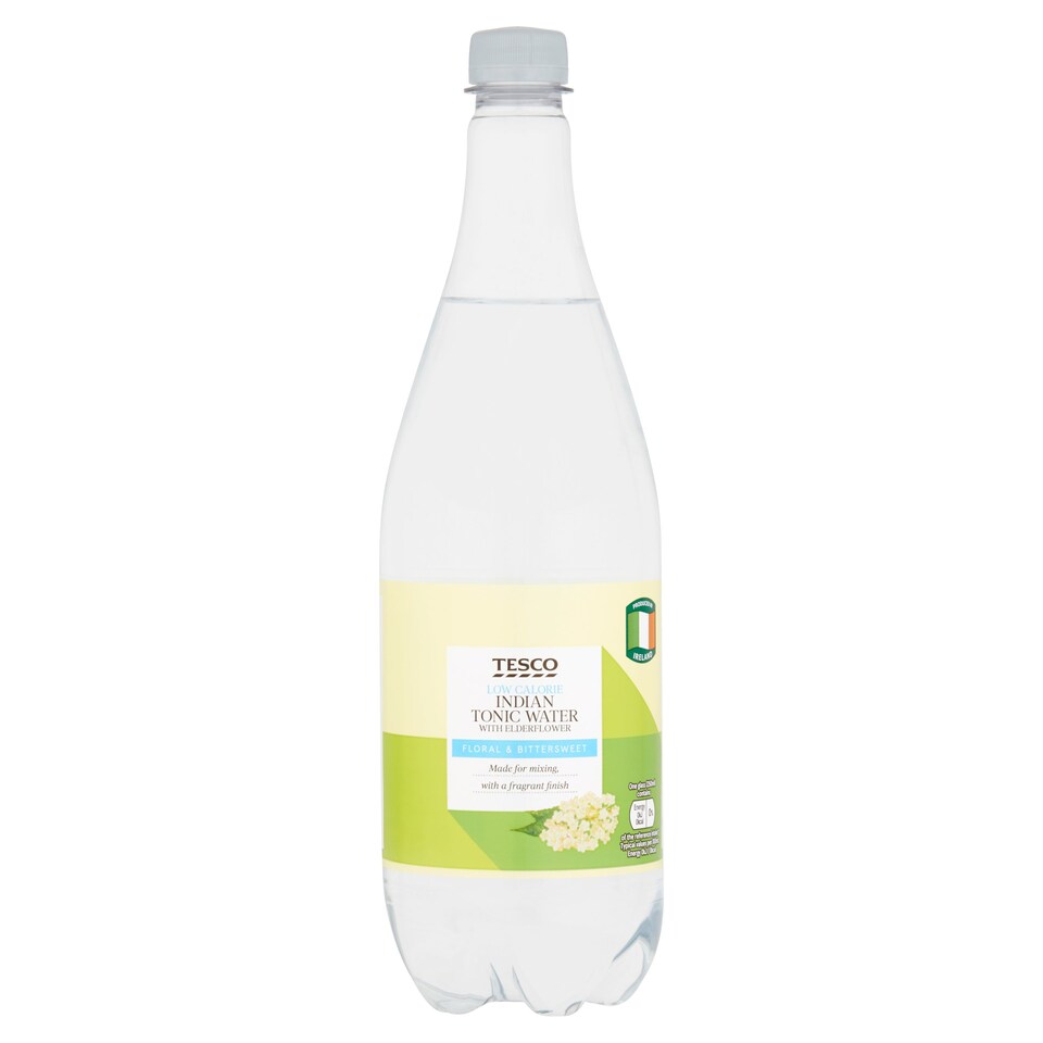Tesco Low Calorie Indian Tonic Water With Elderflower 1L Tesco Groceries
