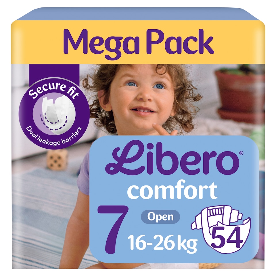 Libero Comfort Mega Pack egyszerhasználatos pelenka, méret: 7, 16-26 kg, 54 db 1. kép