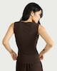 image 3 of F&F Cowl Neck Sleeveless Top in Brown