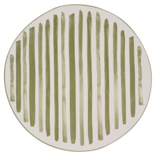 F&F home stripe serve plate spring green 