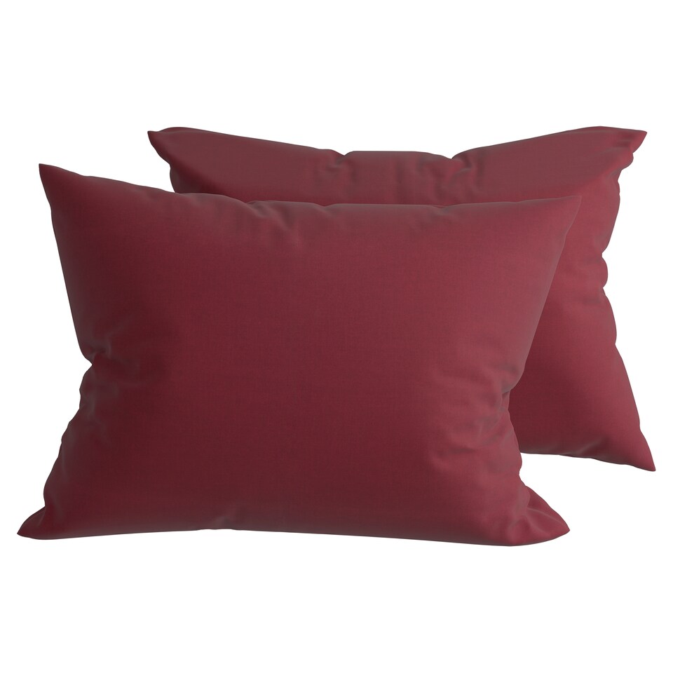 F&F Home Poly Cotton Burgundy Pillowcase Pair