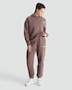image 2 of F&F Active Cotton Rich Slogan Drawstring Joggers in Brown