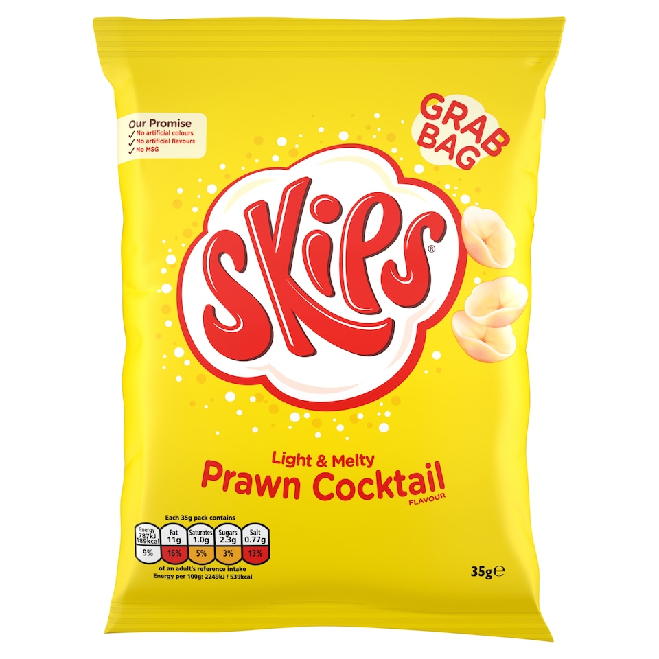 Skips Prawn Cocktail Grab Bag Crisps 35G