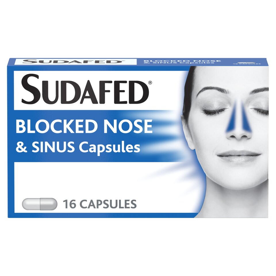 image 1 of Sudafed Blocked Nose & Sinus 16 Capsules