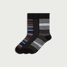 Ted Baker 3-Pack Cotton Rich Patterned Ankle Socks in Multi