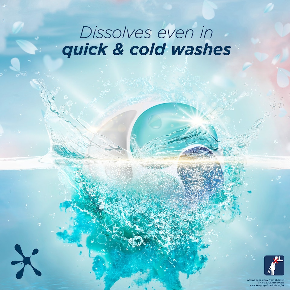 image 1 of Persil Pure Heaven Scent Pearls Non Bio Laundry Washing Detergent Capsules Pods 19 Washes 340g