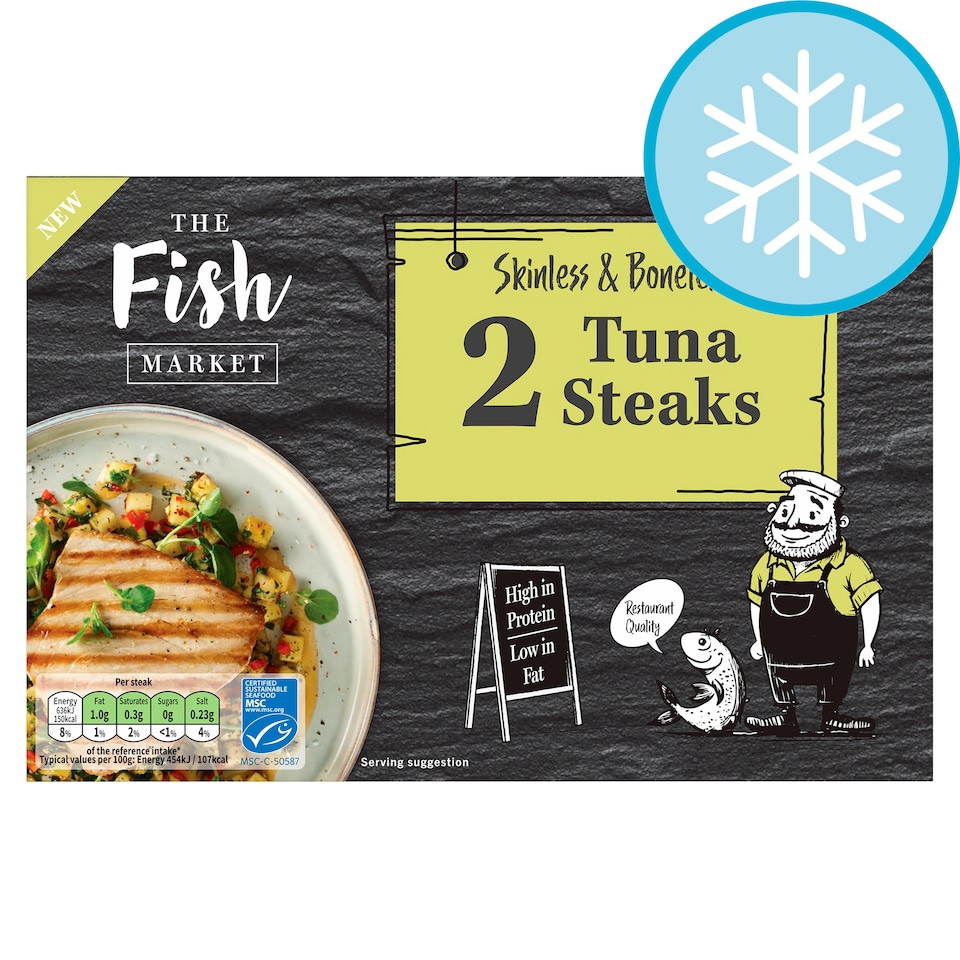image 1 of The Fish Market 2 Skinless & Boneless Tuna Steaks 280G