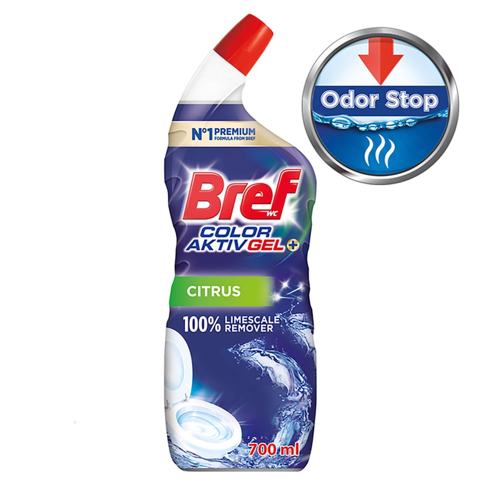 Bref Color Aktiv Gel+ WC čistič proti vodnímu kameni 700ml